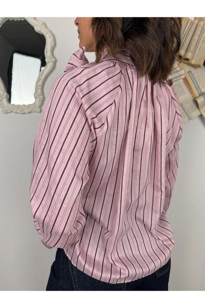 SUSY MIX Camicia rigata con fiocco Susy mix Rosa