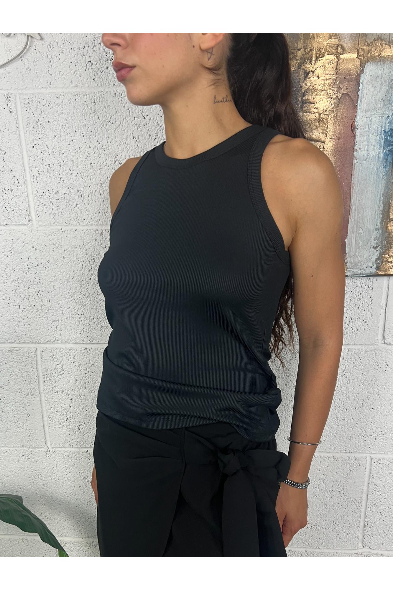 SUSY MIX Canottiera basebase Nero
