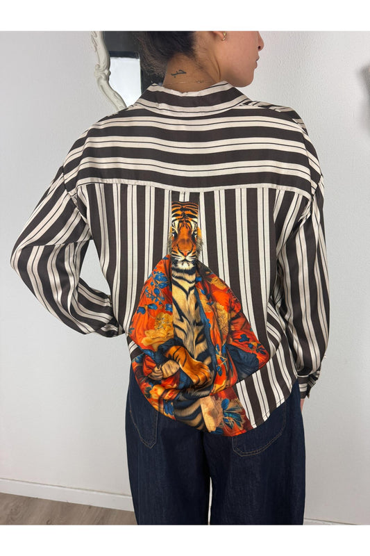 SUSY MIX Camicia rigata manica lunga Susy mix Unica