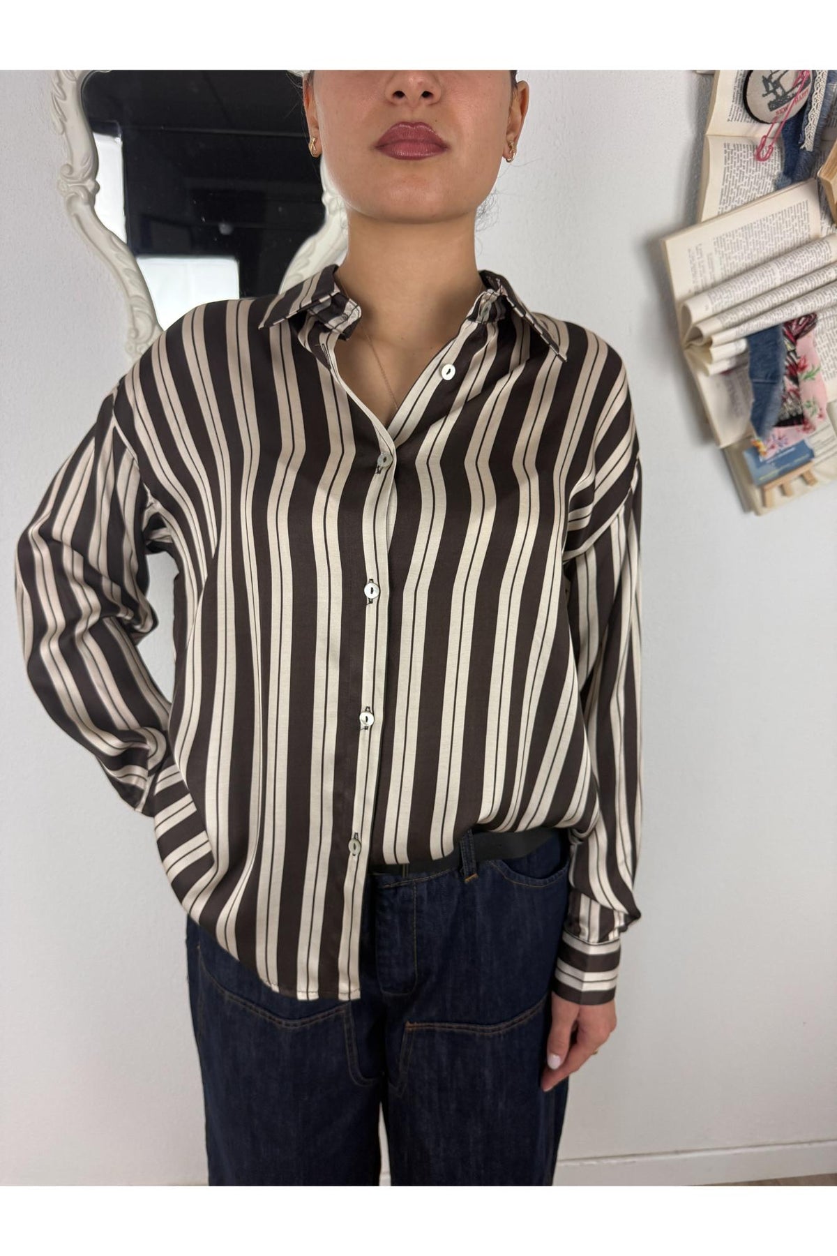 SUSY MIX Camicia rigata manica lunga Susy mix Unica