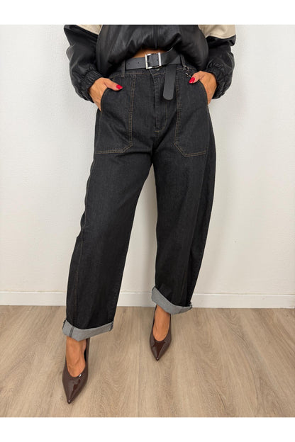 SUSY MIX Pantalone stellina Susy mix Nero