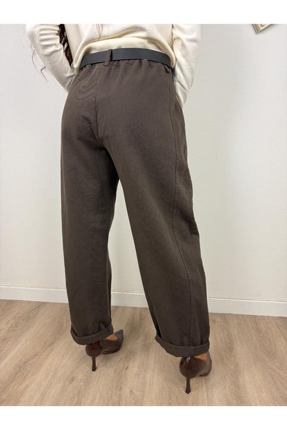 SUSY MIX Pantalone stellina mano pesca Susy mix Moro