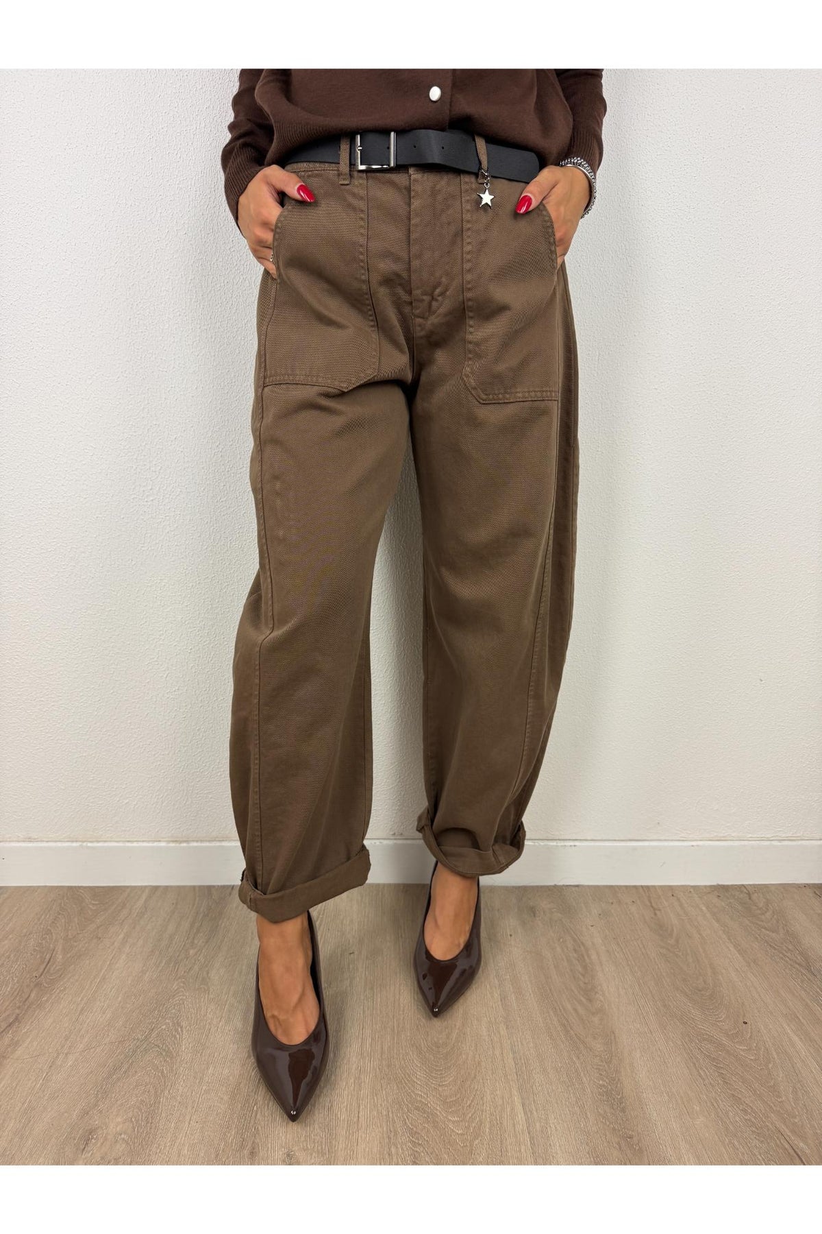 SUSY MIX Pantalone stellina mano pesca Susy mix Sigaro