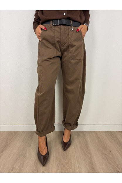 SUSY MIX Pantalone stellina mano pesca Susy mix Sigaro