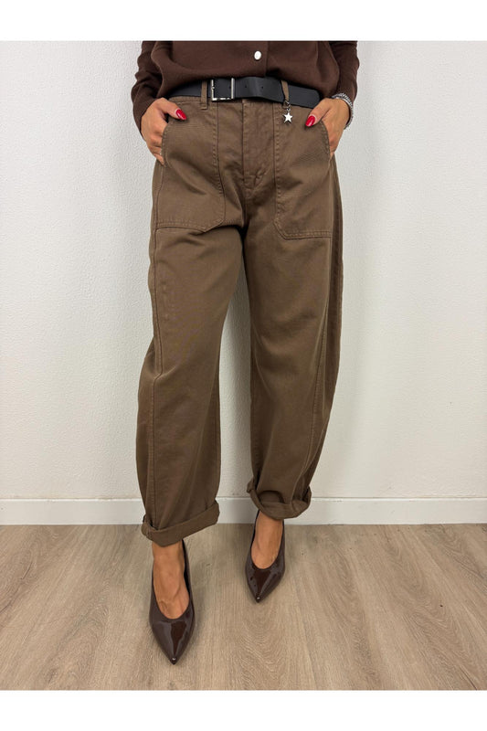 SUSY MIX Pantalone stellina mano pesca Susy mix Sigaro