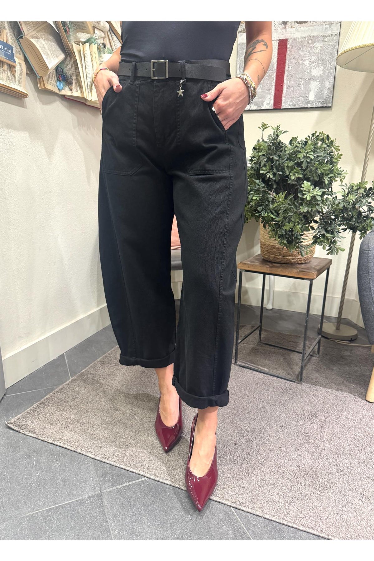 SUSY MIX Pantalone stellina Susy mix Nero