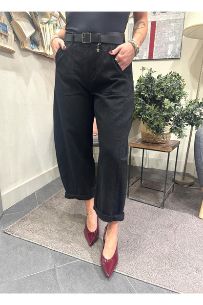 SUSY MIX Pantalone stellina Susy mix Nero