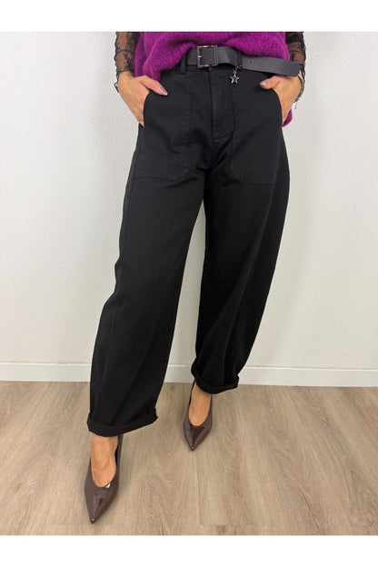 SUSY MIX Pantalone stellina Susy mix Nero
