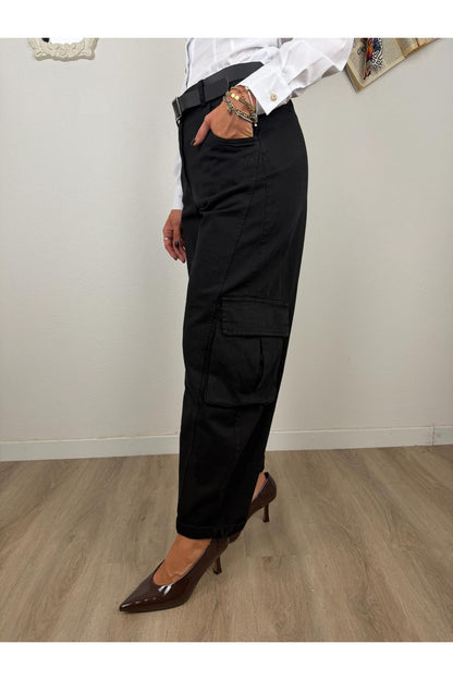 SUSY MIX Pantalone con tasconi Susy mix Nero