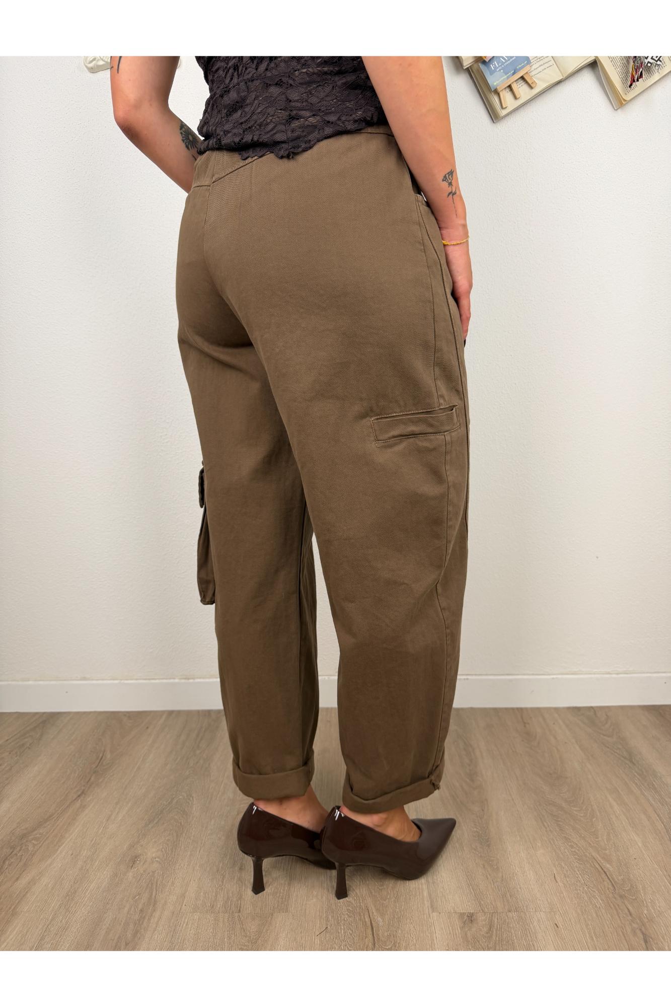 SUSY MIX Pantalone con tasconi Susy mix Sigaro