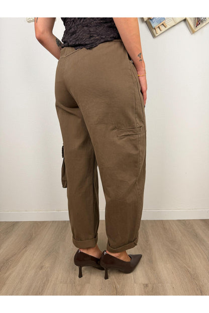 SUSY MIX Pantalone con tasconi Susy mix Sigaro