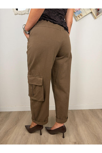 SUSY MIX Pantalone con tasconi Susy mix Sigaro