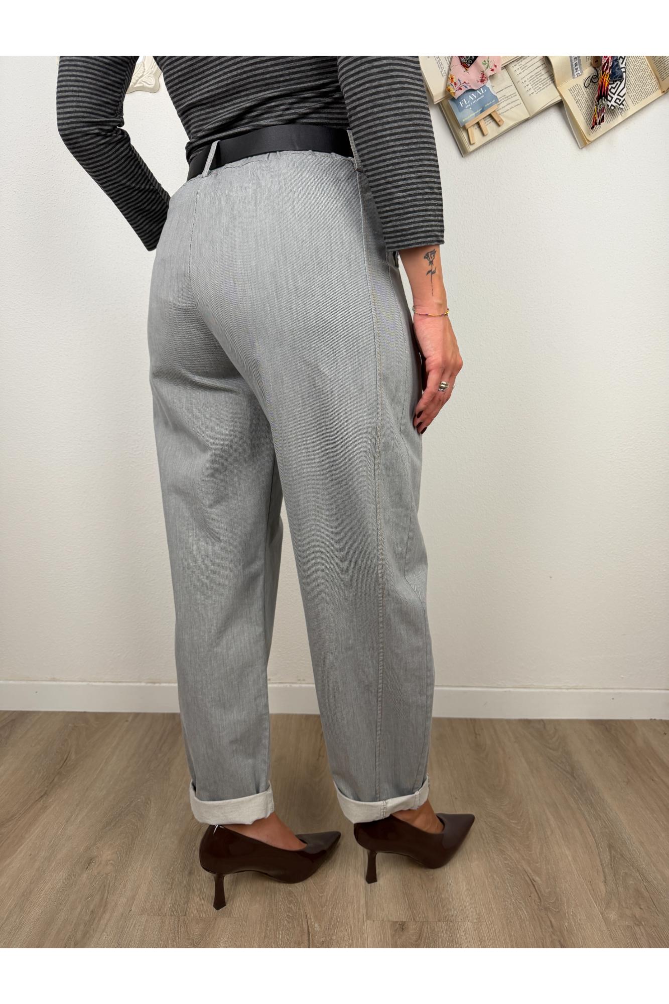 SUSY MIX Pantalone baloon fiammato Susy mix Grigio