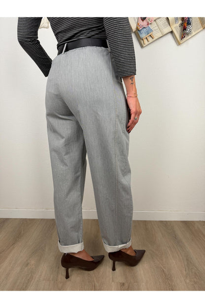 SUSY MIX Pantalone baloon fiammato Susy mix Grigio