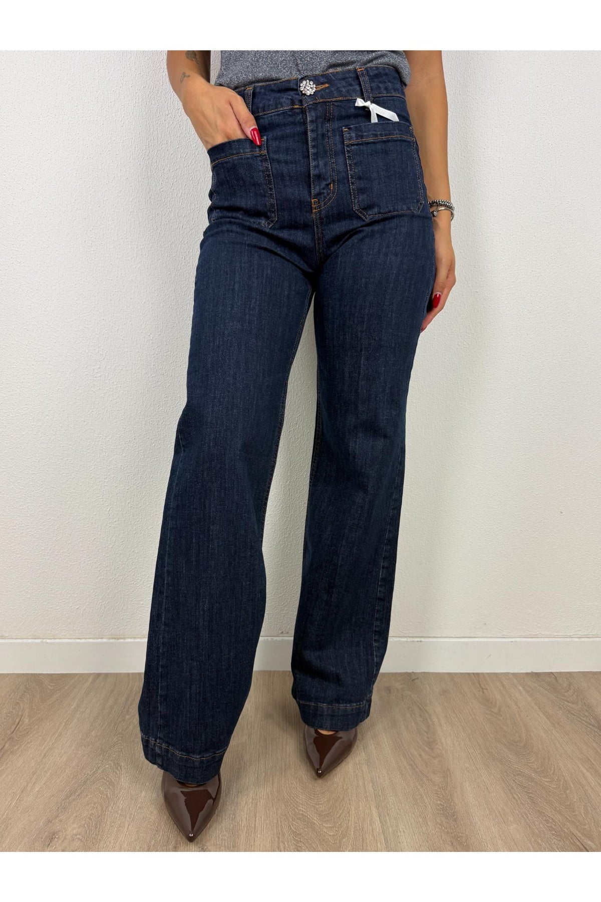 SUSY MIX Jeans palazzo con taschine Susy mix Jeans
