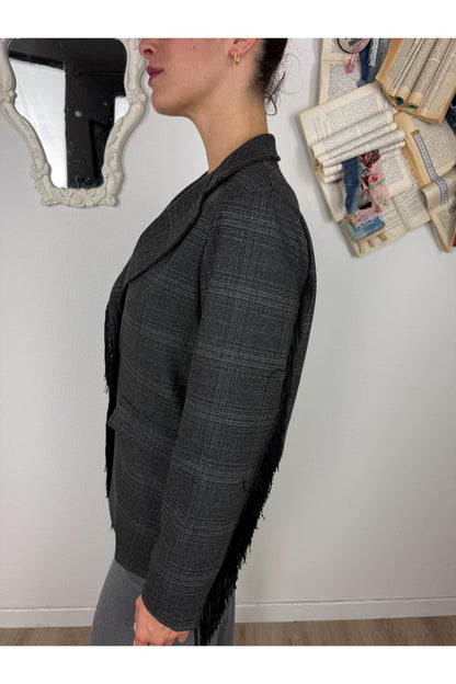 SUSY MIX Giacca con frange Susy mix Nero
