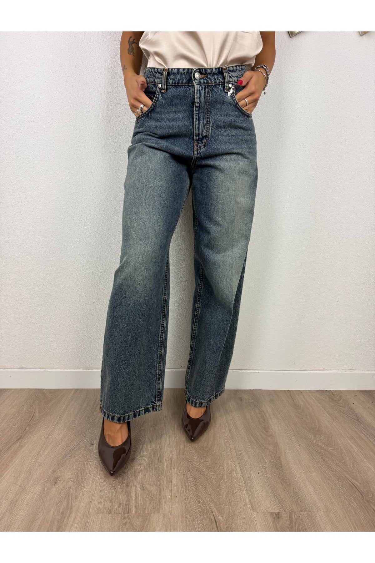 SUSY MIX Jeans palazzo scolorito Susy mix Jeans