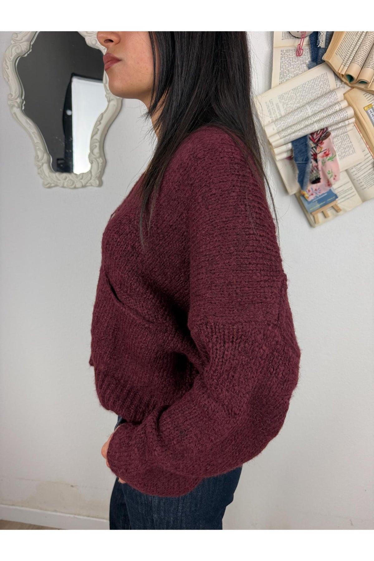 SUSY MIX Cardigan morbido Susy mix Bordeau
