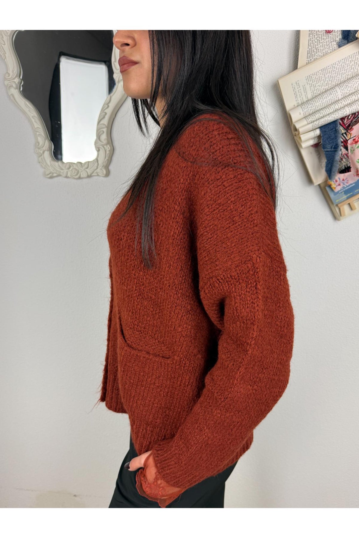 SUSY MIX Cardigan morbido Susy mix Coccio