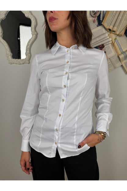 SUSY MIX Camicia con bottoini gioiello Susy mix Bianco