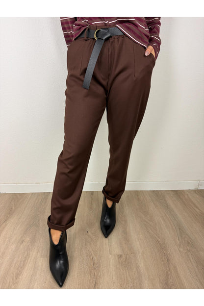 SUSY MIX Pantalone con risvoltino Susy mix Moro