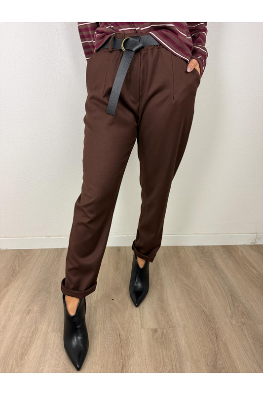 SUSY MIX Pantalone con risvoltino Susy mix Moro