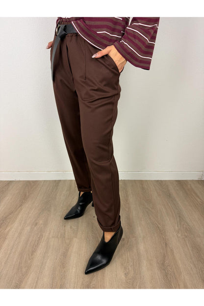 SUSY MIX Pantalone con risvoltino Susy mix Moro
