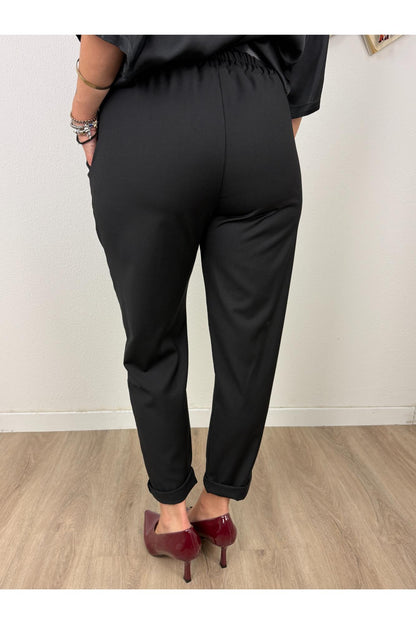 SUSY MIX Pantalone con risvoltino Susy mix Nero