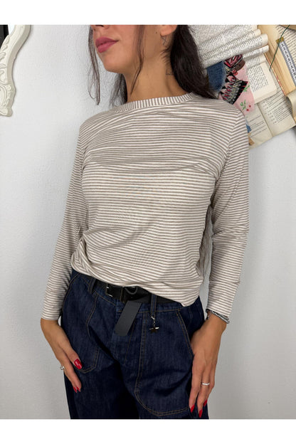 SUSY MIX Maglia rigata Susy mix Beige