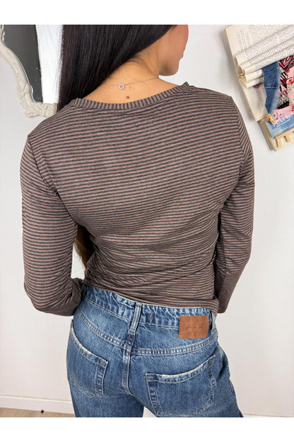 SUSY MIX Maglia rigata Susy mix Moro