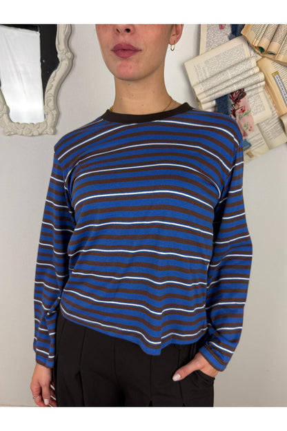 SUSY MIX T-shirt rigata Susy mix Blu royal