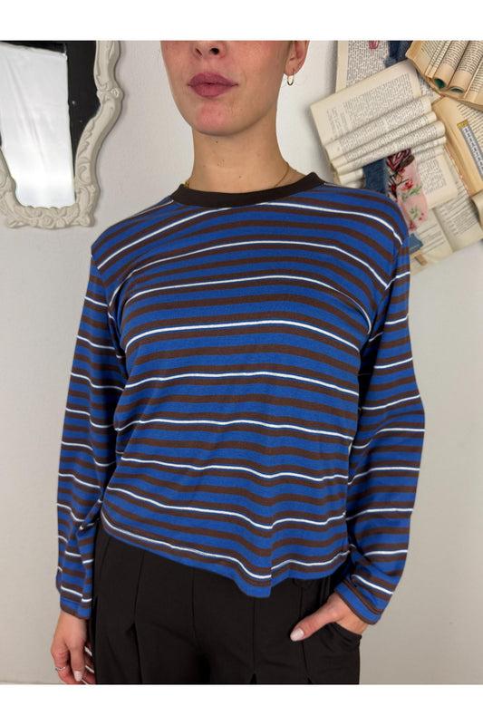 SUSY MIX T-shirt rigata Susy mix Blu royal
