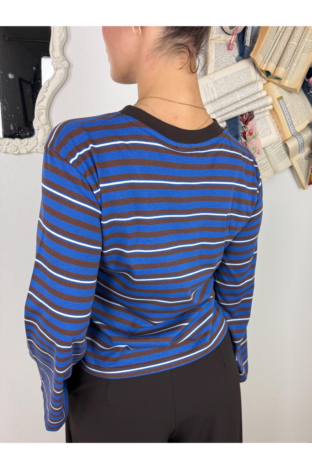 SUSY MIX T-shirt rigata Susy mix Blu royal