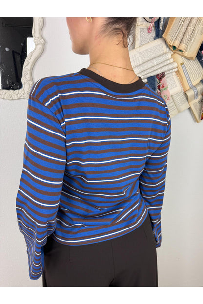 SUSY MIX T-shirt rigata Susy mix Blu royal
