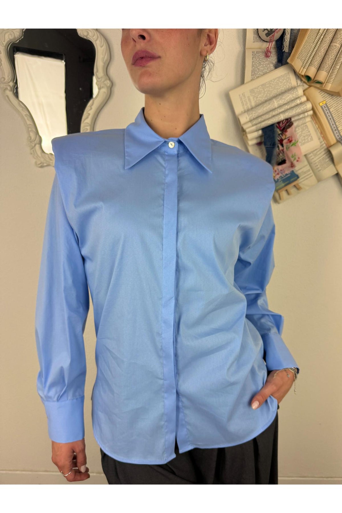 SUSY MIX Camicia con spallina Susy mix Celeste
