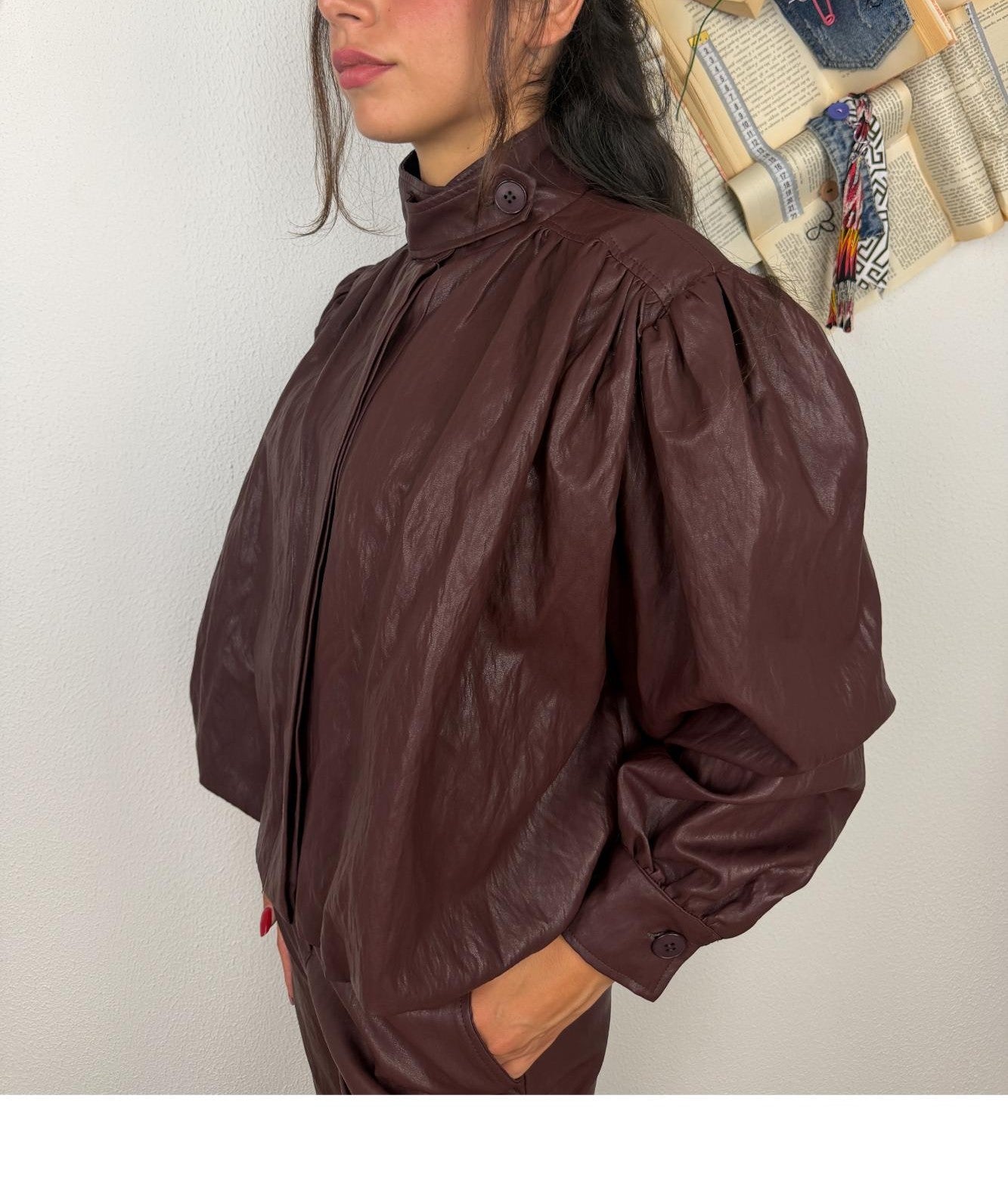 SUSY MIX Spolverino eco pelle tagliato dritto Susy mix Barolo