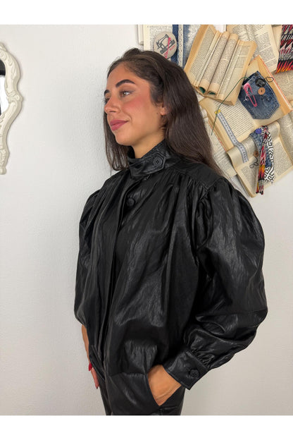 SUSY MIX Spolverino eco pelle tagliato dritto Susy mix Nero