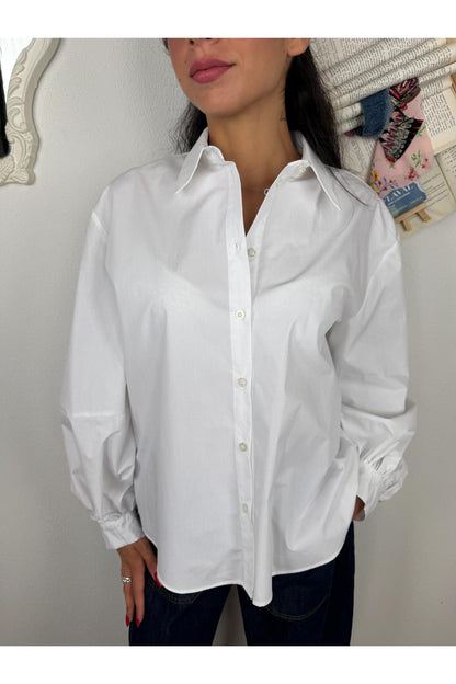 SUSY MIX Camicia con manica a palloncino Susy mix Bianco