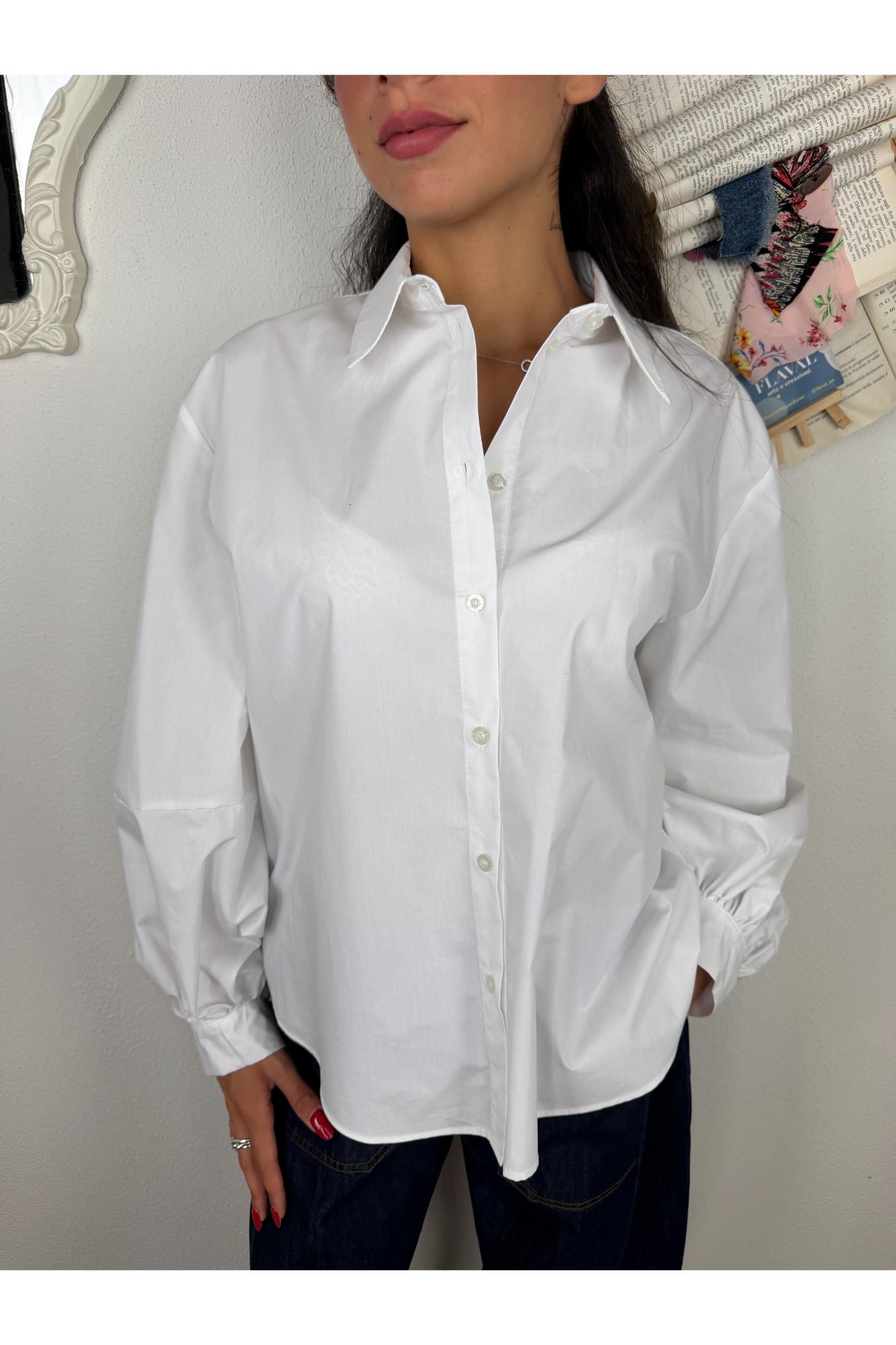 SUSY MIX Camicia con manica a palloncino Susy mix Bianco