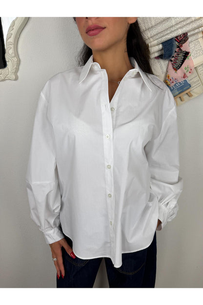 SUSY MIX Camicia con manica a palloncino Susy mix Bianco