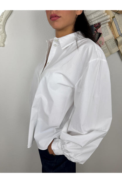 SUSY MIX Camicia con manica a palloncino Susy mix Bianco