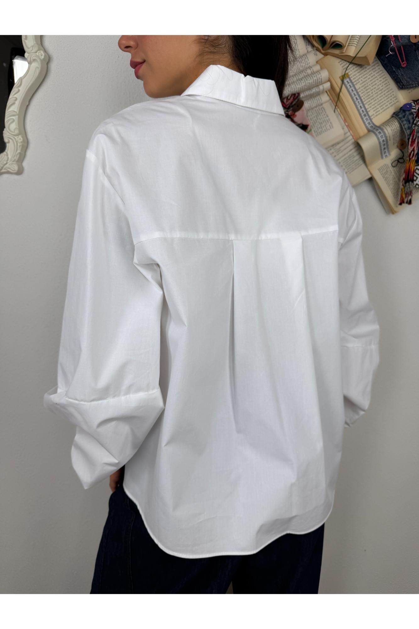 SUSY MIX Camicia con manica a palloncino Susy mix Bianco