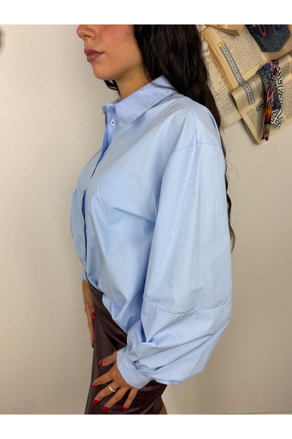 SUSY MIX Camicia con manica a palloncino Susy mix Celeste