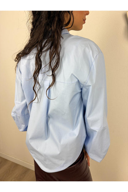 SUSY MIX Camicia con manica a palloncino Susy mix Celeste