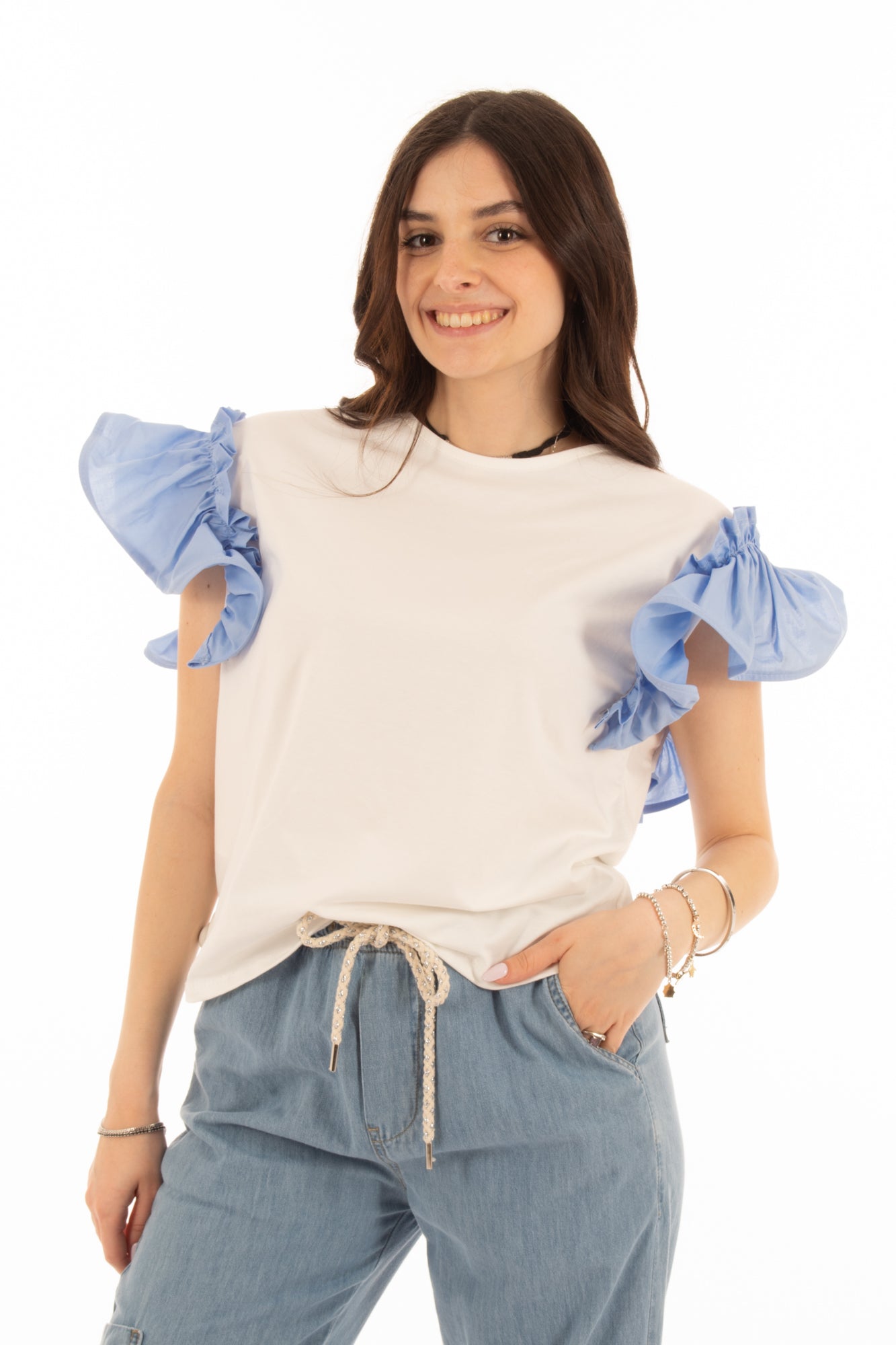 MOTEL T-shirt orsetto da Donna Motel - Bianco Rosa