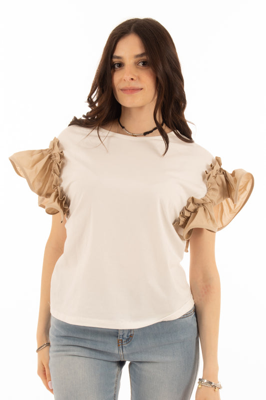 MOTEL T-shirt orsetto da Donna Motel - Bianco Rosa