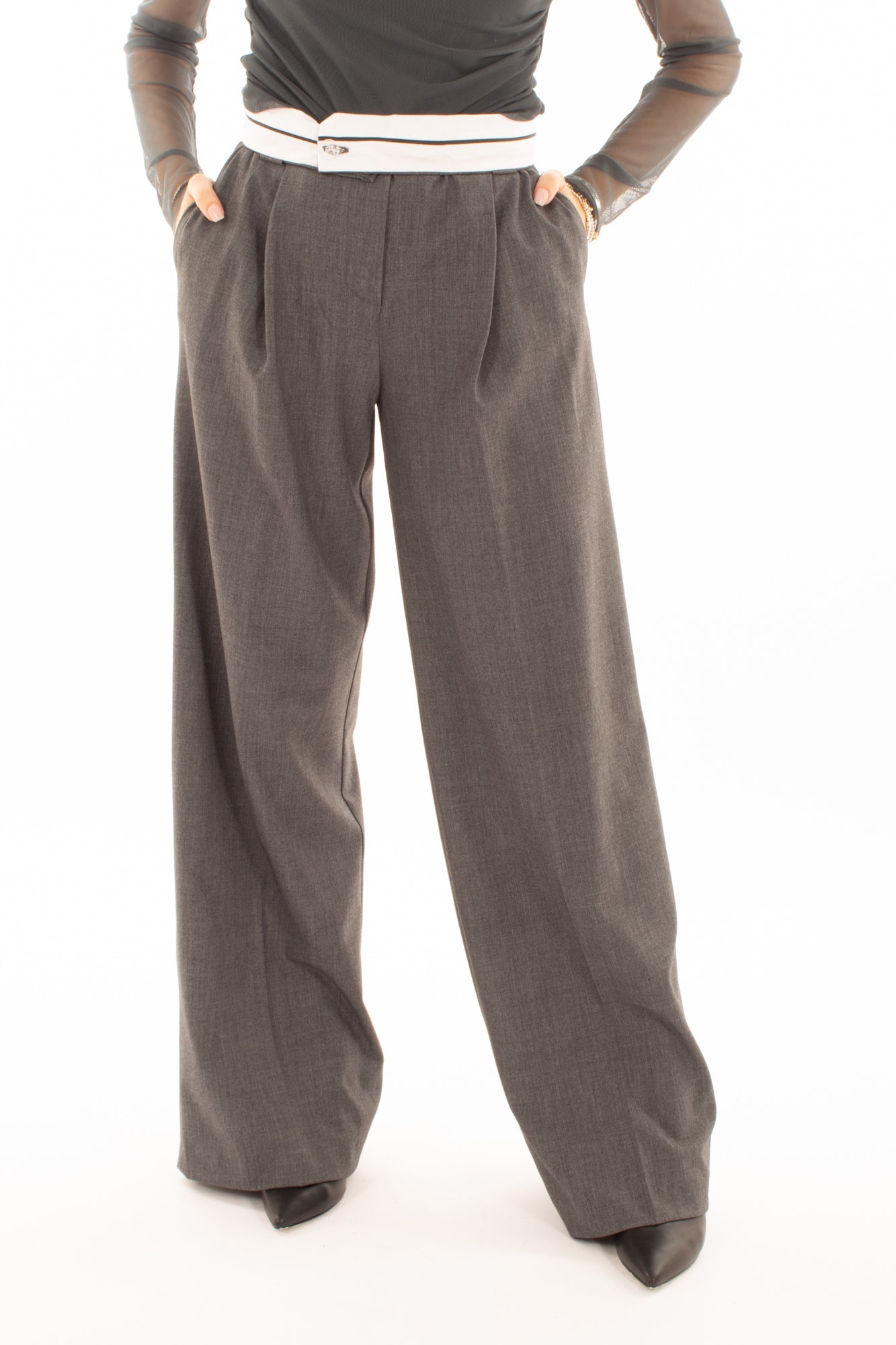 Pantalone palazzo Angela davis - Grigio