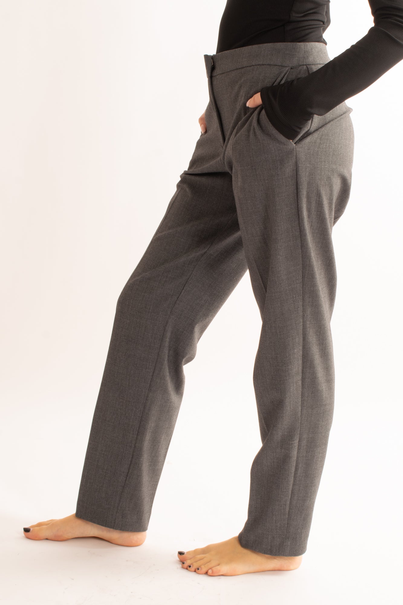 ANGELA DAVIS Pantalone sigaretta Angela davis - Grigio Grigio