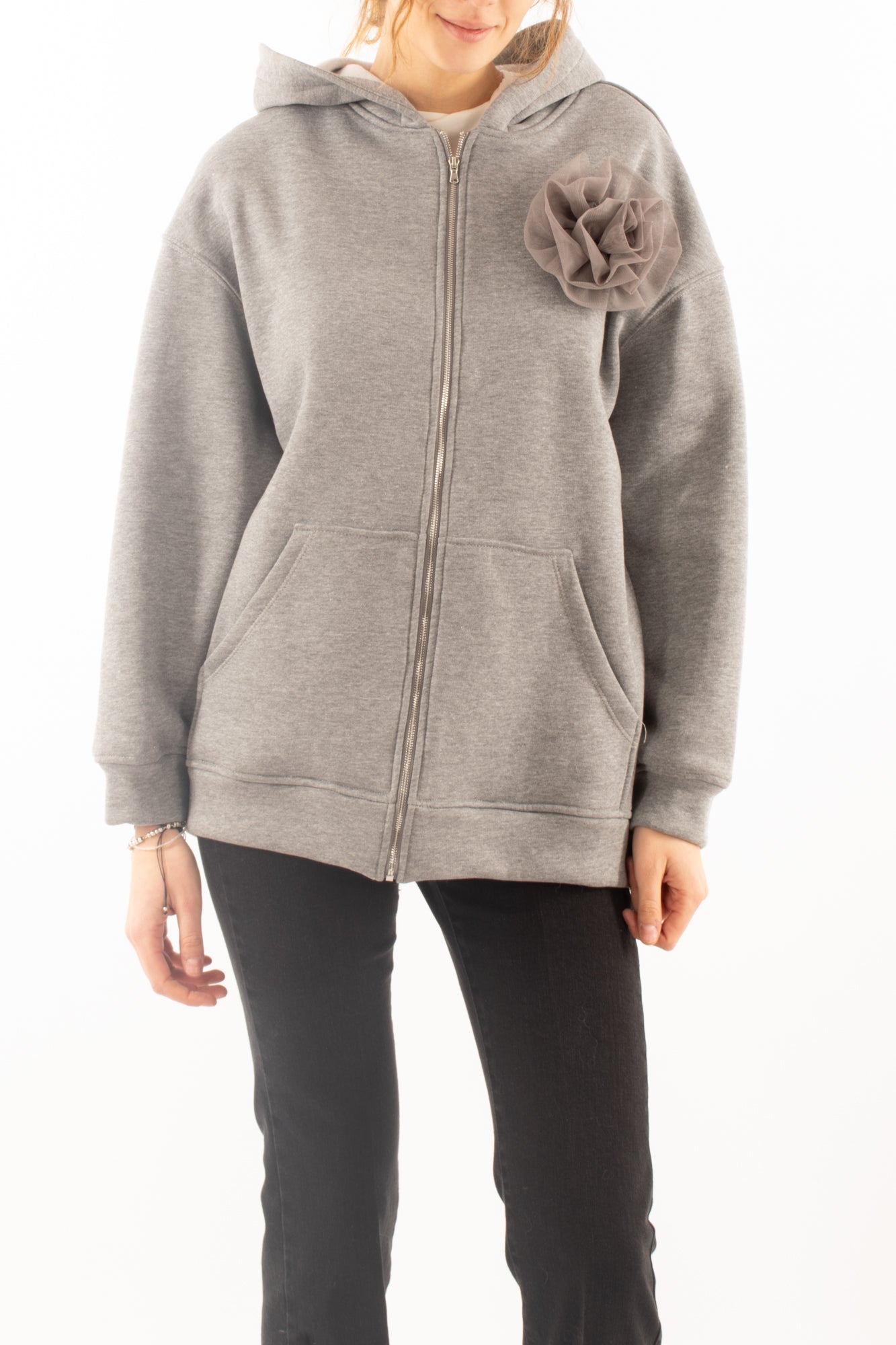 Felap con zip over Dixie - Grigio