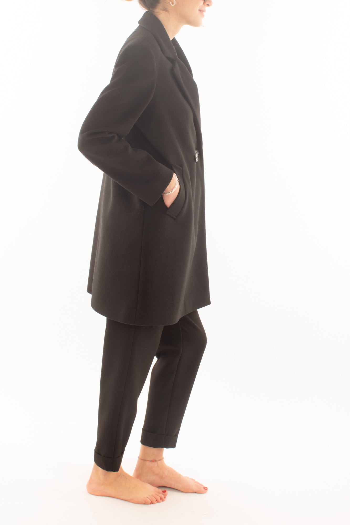 Cappotto da donna doppio petto Dixie - Nero